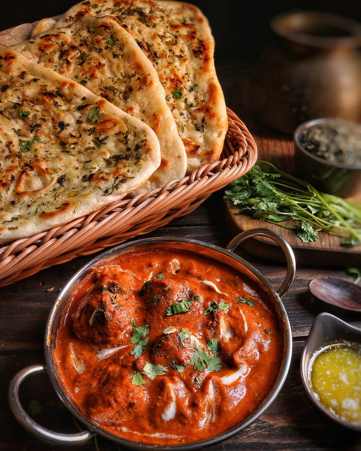 naan and butter chicken